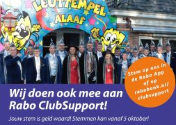 Steun het Carnaval in Zwaag met Rabo ClupSupport