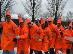 Een hele kudde Oranje mannen!